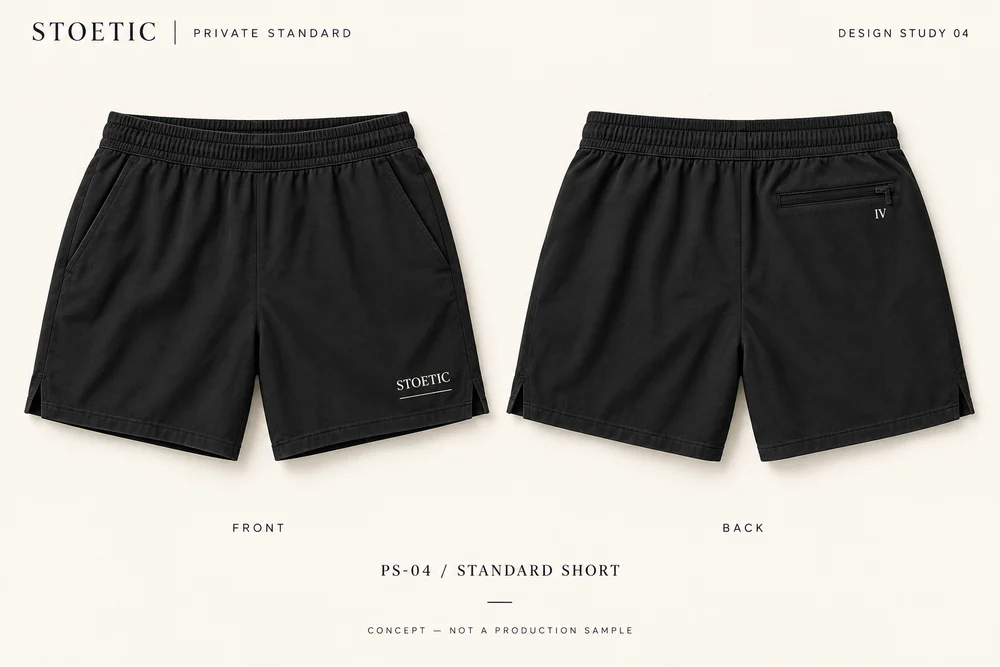 Standard Short, front and back concept board